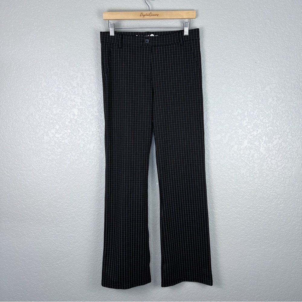 Betabrand Windowpane Print Classic Dress Pant Yoga Pant M Black, Brown, Silver - Picture 2 of 9